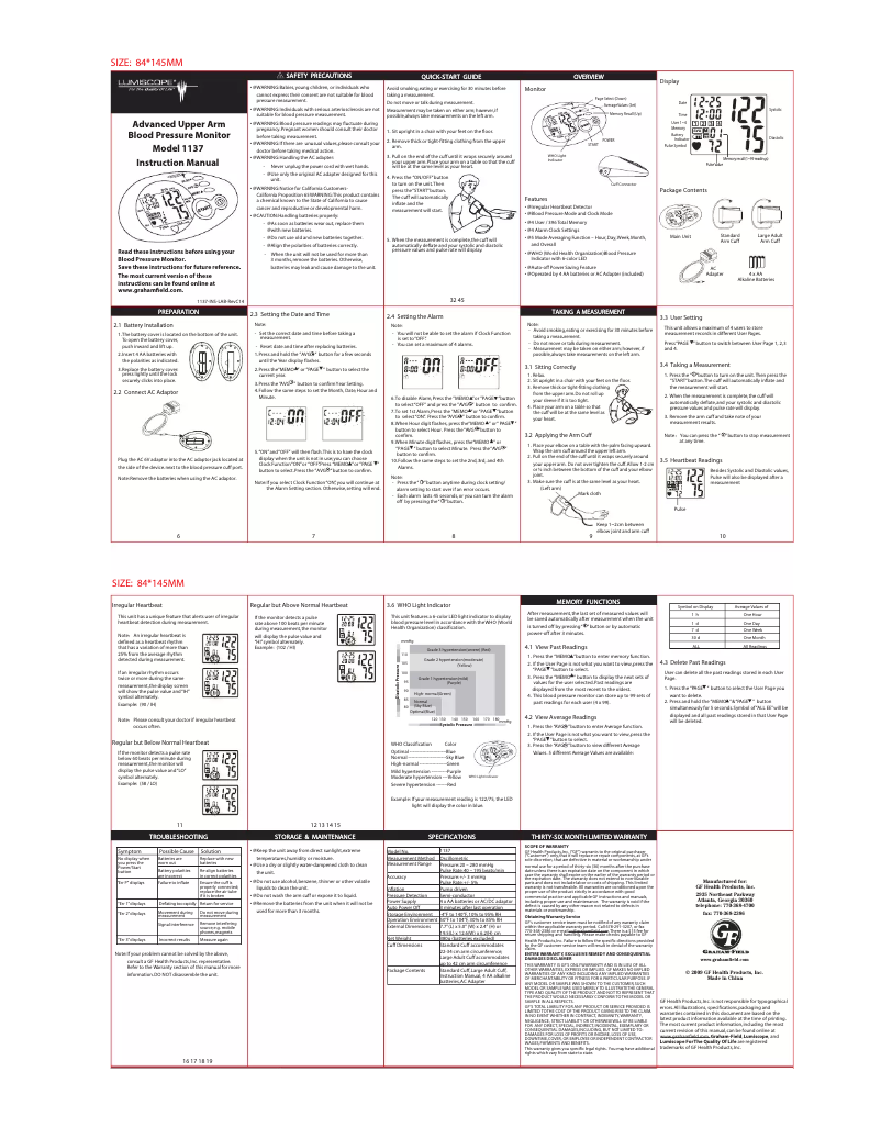 Página 1 del manual Manual de usuario Lumiscope 1137