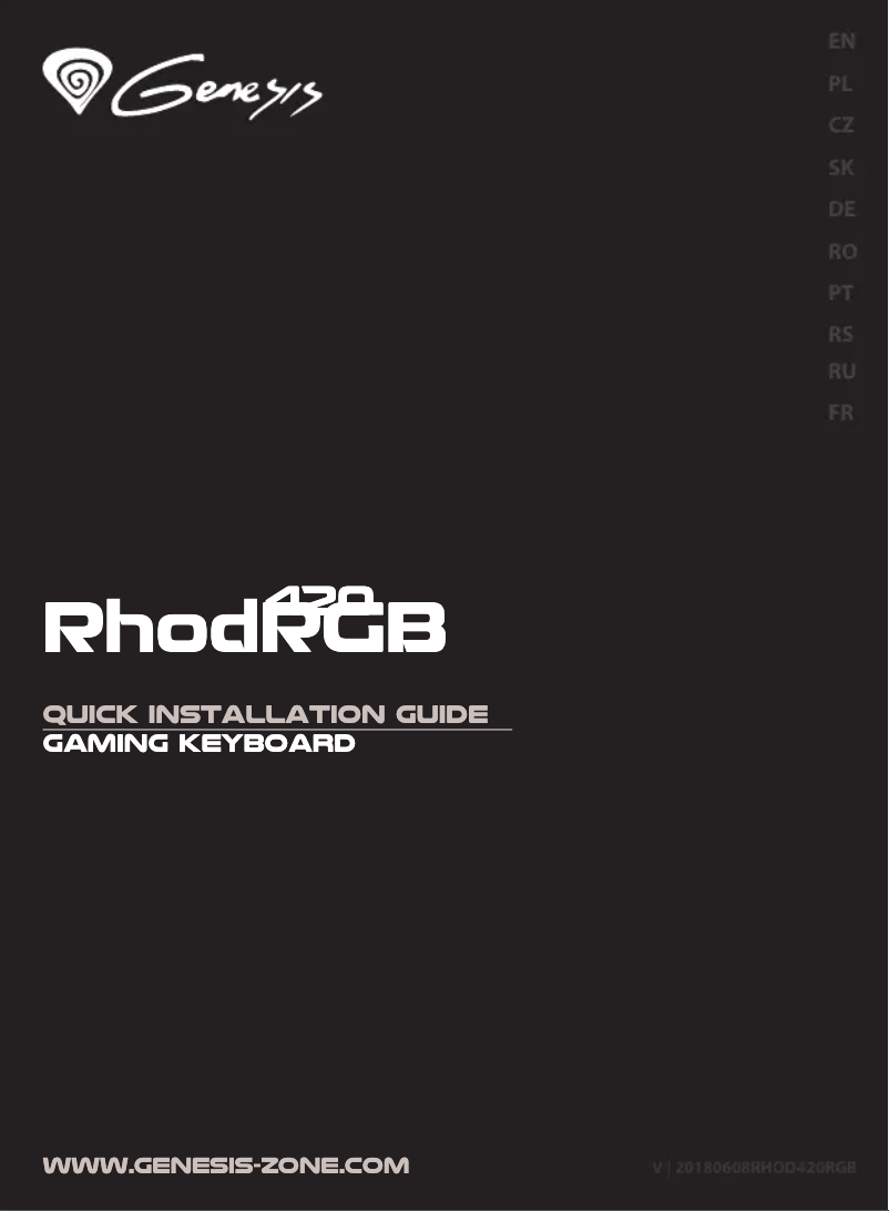 Página nº 1 - Manual de usuario Genesis Rhod 420 RGB