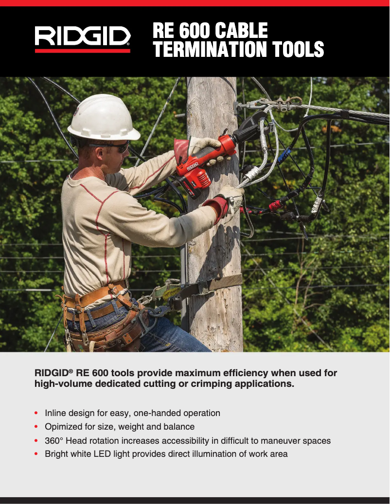 Imagen de la primera página del manual del dispositivo RE 600