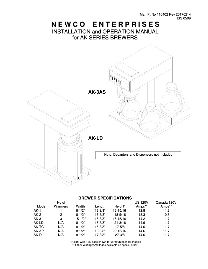 Imagen de la primera página del manual del dispositivo AK-3