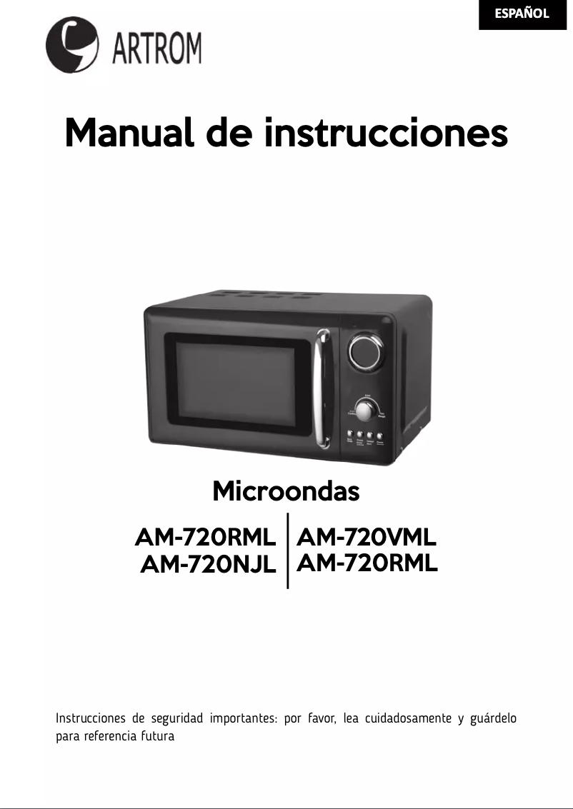 Página 1 del manual Manual de usuario Artrom AM-720NJL