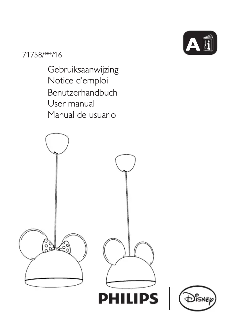 Imagen de la primera página del manual del dispositivo Disney 71758/31/16