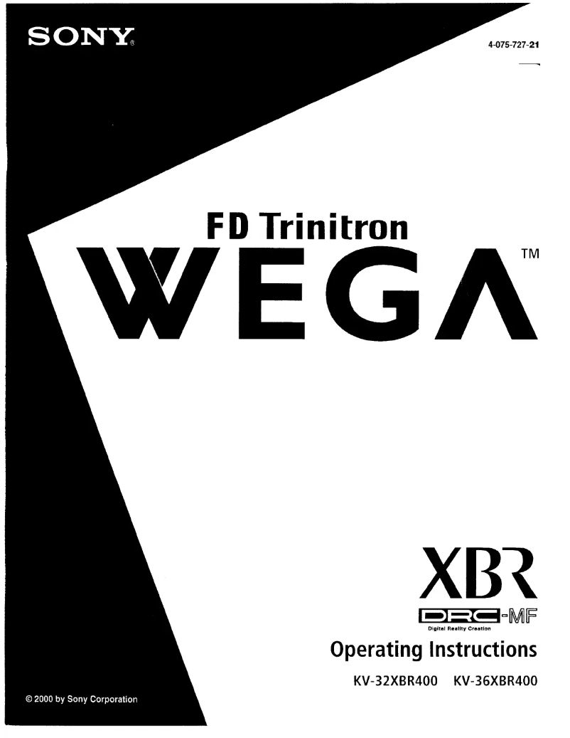 Imagen de la primera página del manual del dispositivo KV-36XBR400