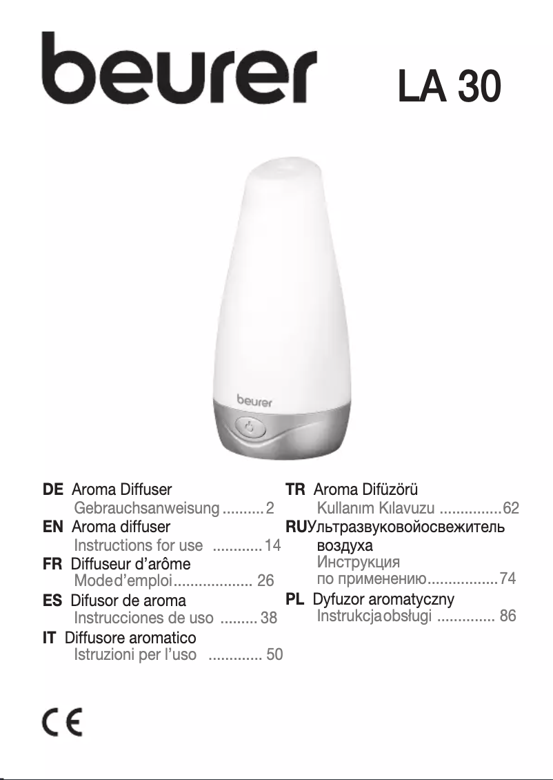 Imagen de la primera página del manual del dispositivo LA 30