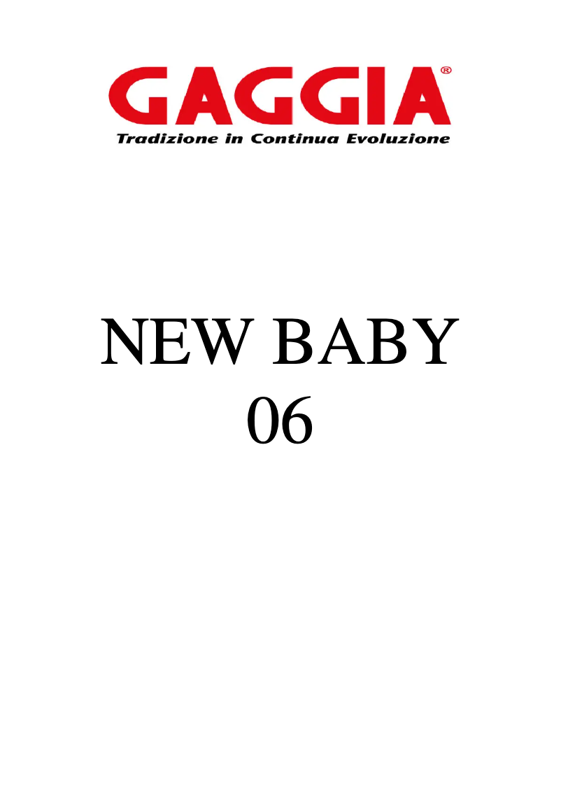 Imagen de la primera página del manual del dispositivo New Baby