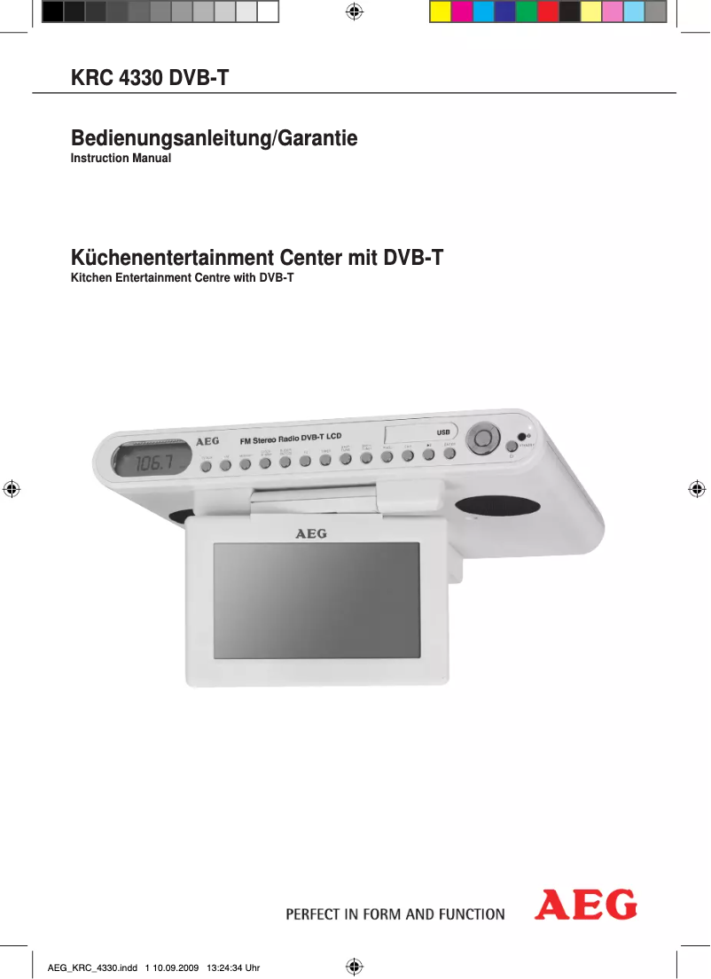 Imagen de la primera página del manual del dispositivo KRC 4330 DVB-T
