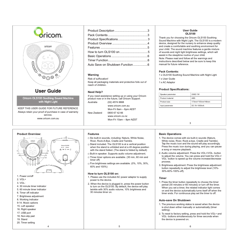 Página 1 del manual Manual de usuario Oricom OLS100