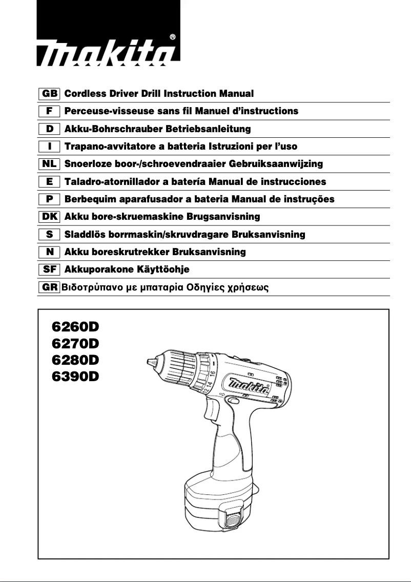 Página 1 del manual Manual de usuario Makita 6390D