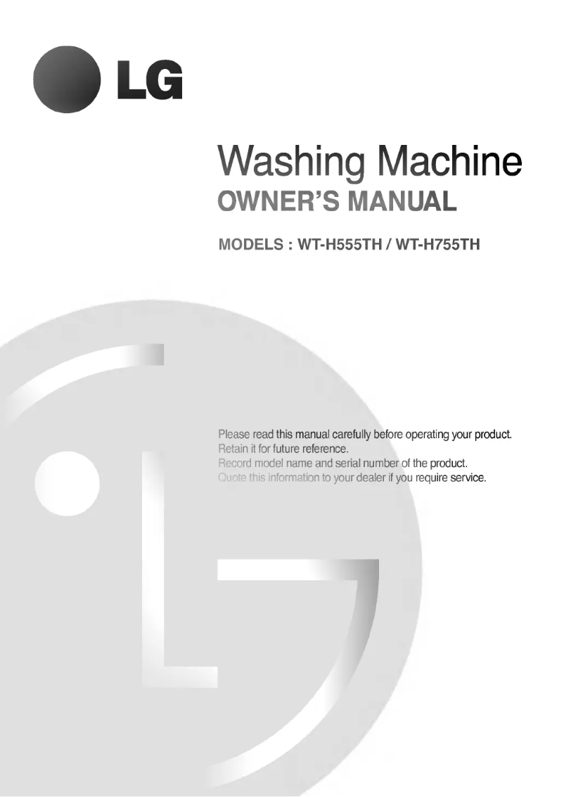 Página 1 del manual Manual de usuario LG WT-H555TH