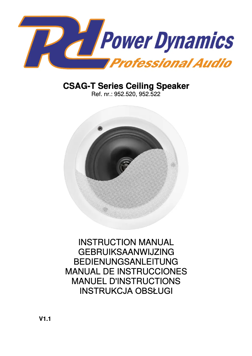 Imagen de la primera página del manual del dispositivo CSAG8T