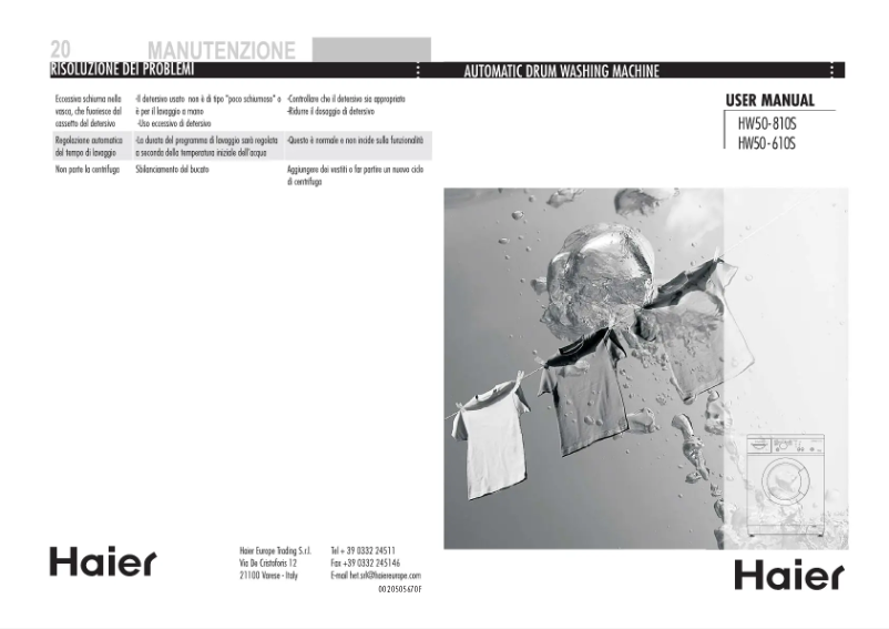 Imagen de la primera página del manual del dispositivo HW50-810