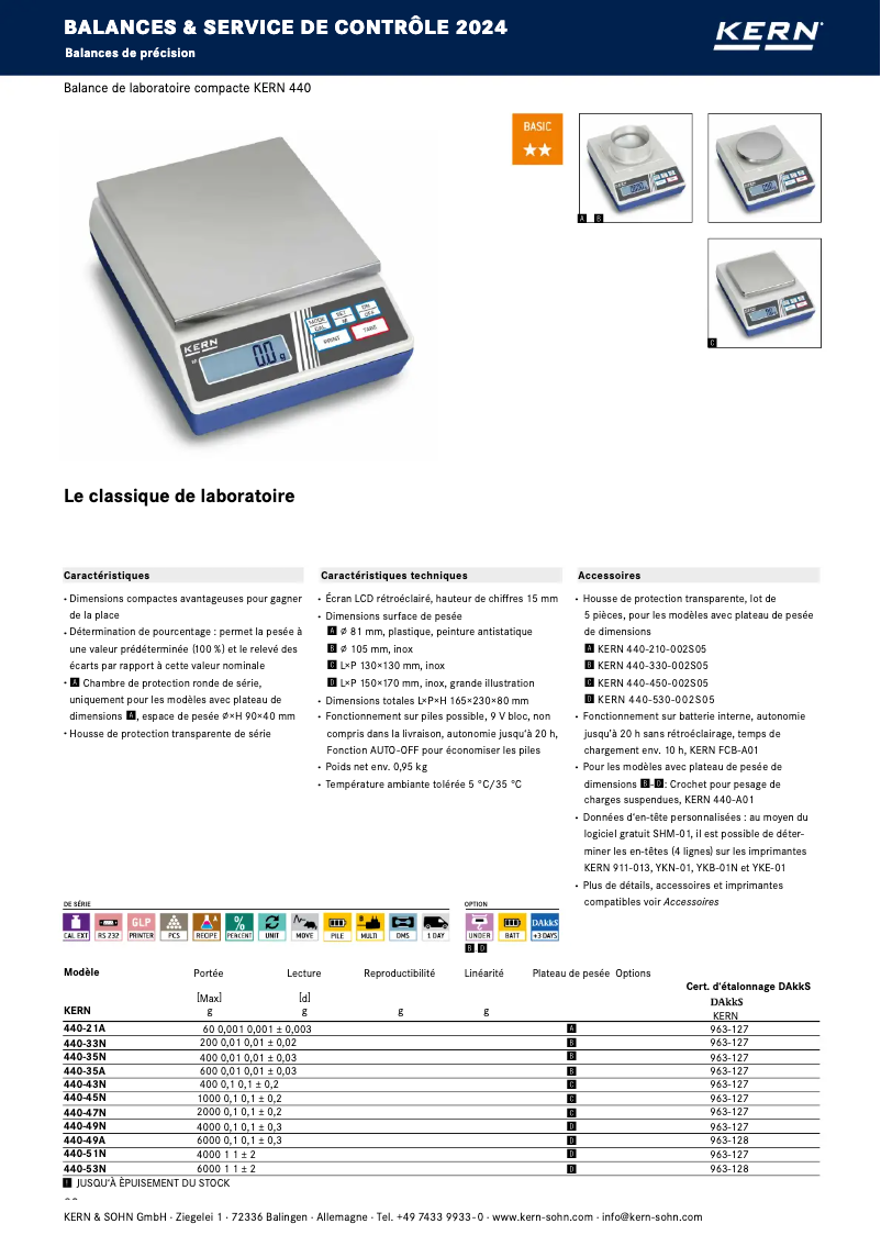 Página 1 del manual Folleto Kern 440-53N