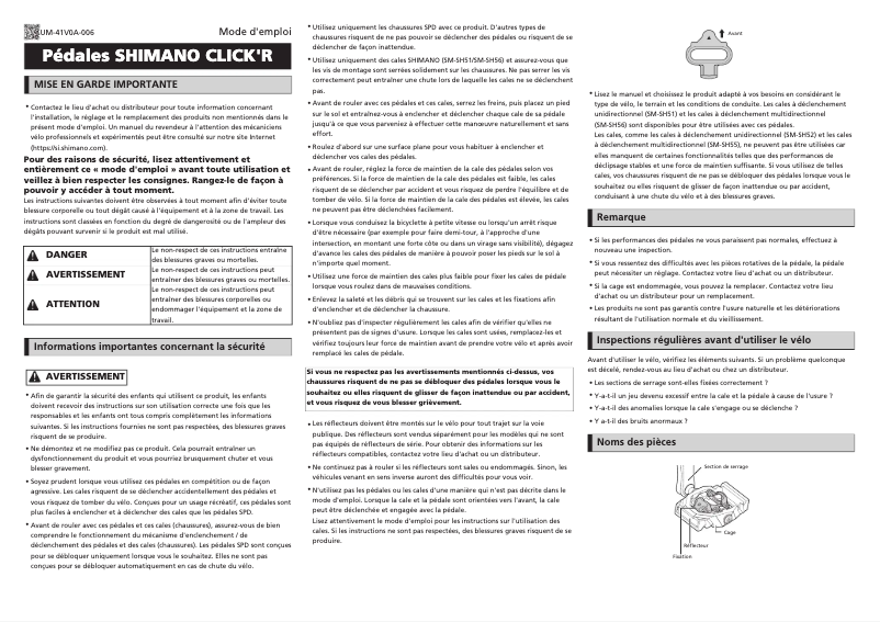 Página 1 del manual Manual de usuario Shimano PD-T700