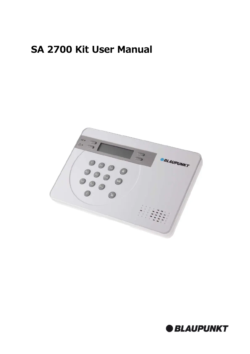 Página nº 1 - Manual de usuario Blaupunkt SA 2700