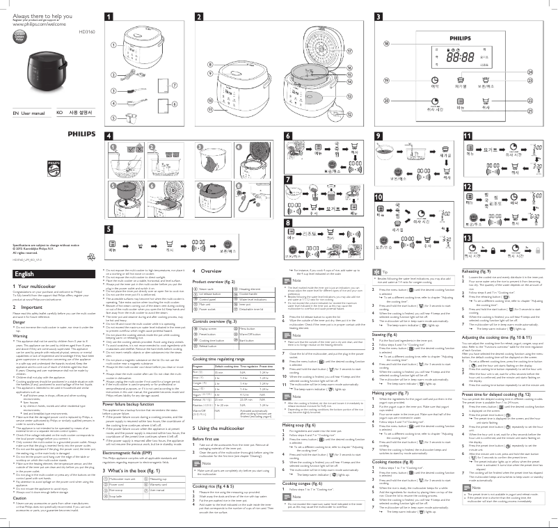 Imagen de la primera página del manual del dispositivo Viva Collection HD3160