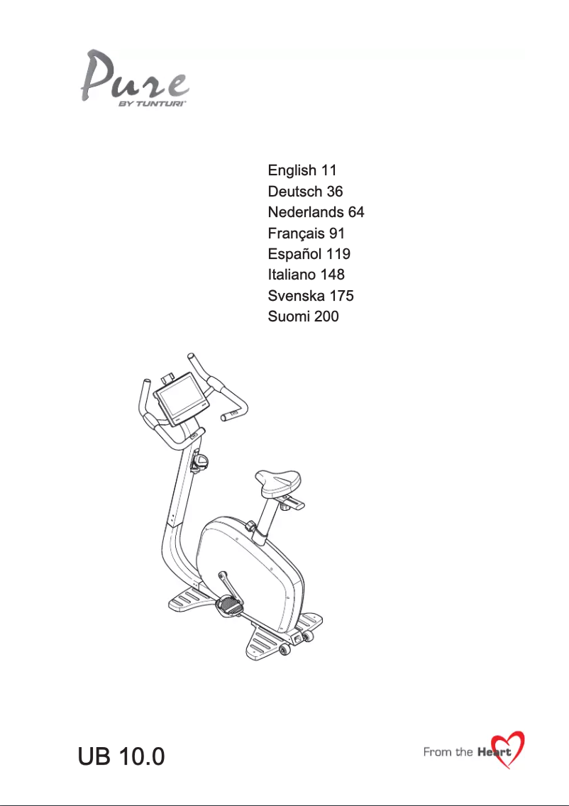 Página 1 del manual Manual de usuario Tunturi Pure UB 10.0