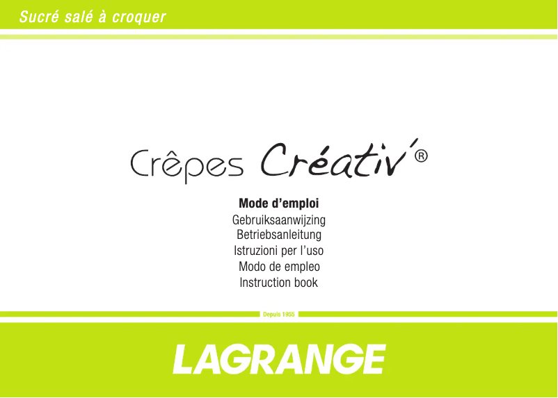 Imagen de la primera página del manual del dispositivo Crêpes Créativ' 139001