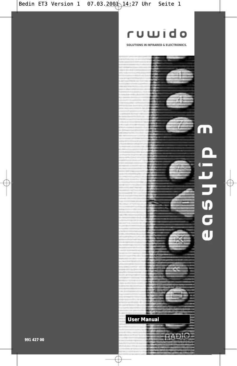 Página 1 del manual Manual de usuario Ruwido Easytip 3