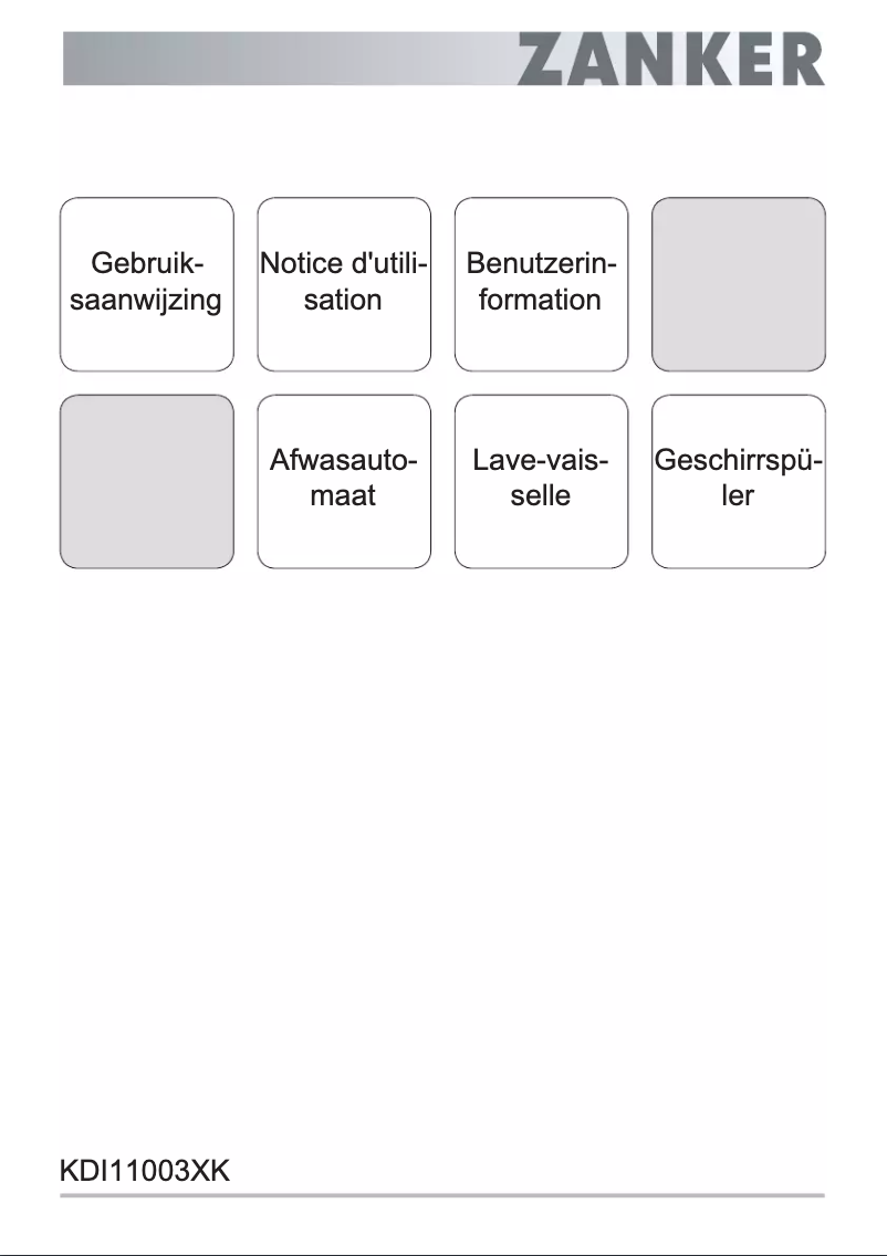Página 1 del manual Manual de usuario Zanker KDI11003XK