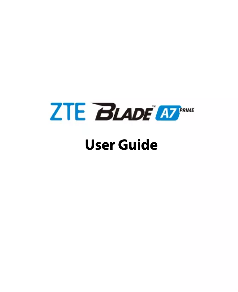 Página 1 del manual Manual de usuario ZTE Blade A7 Prime