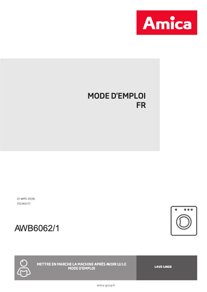 Página nº 1 - Manual de usuario Amica AWB6062/1