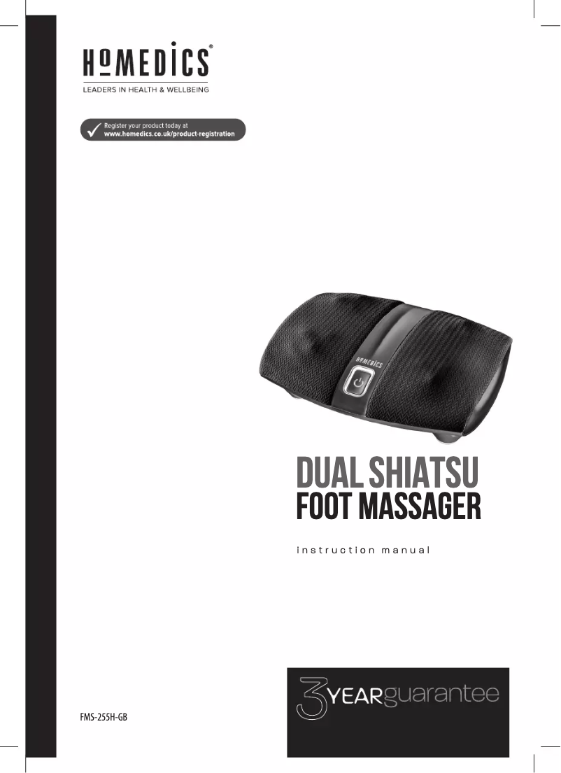 Imagen de la primera página del manual del dispositivo Dual Shiatsu FMS-255H-GB