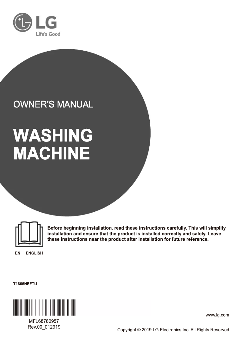 Imagen de la primera página del manual del dispositivo T1866NEFTU