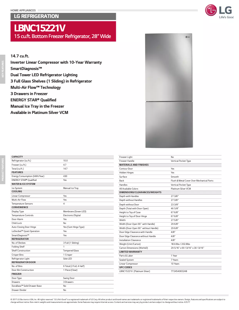 Imagen de la primera página del manual del dispositivo LBNC15221