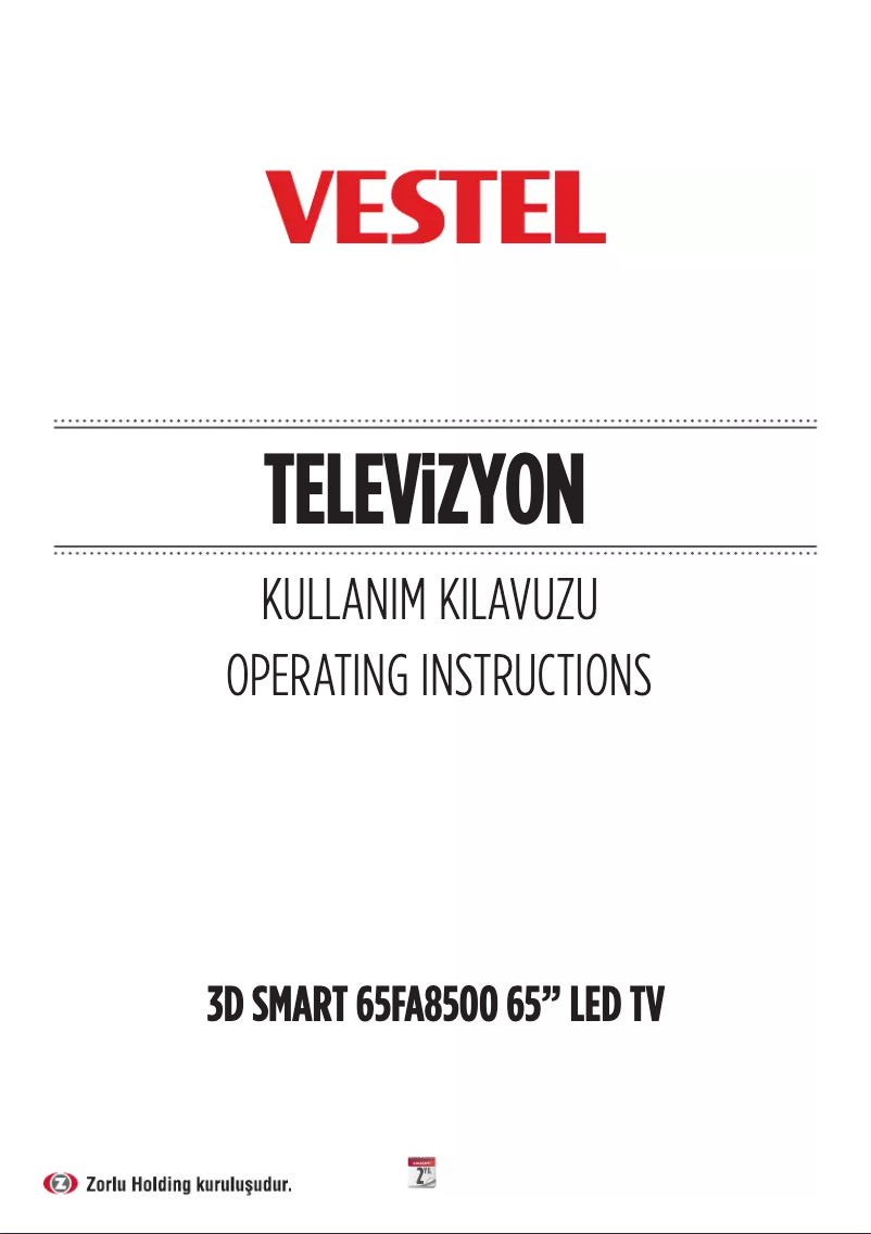 Página 1 del manual Manual de usuario Vestel 65FA8500