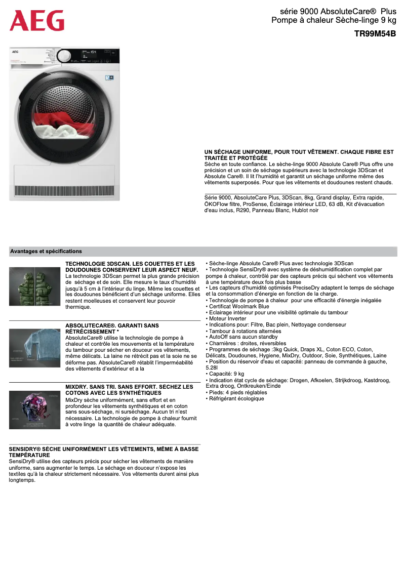 Imagen de la primera página del manual del dispositivo TR99M54B