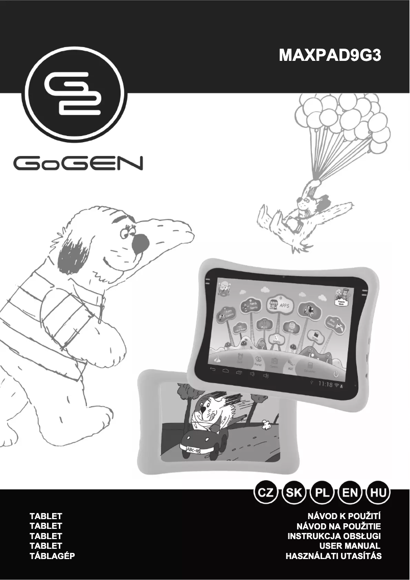 Página 1 del manual Manual de usuario GoGen MAXPAD9G3