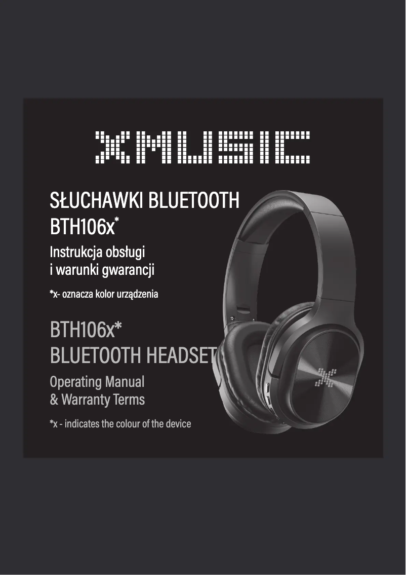 Imagen de la primera página del manual del dispositivo BTH106B