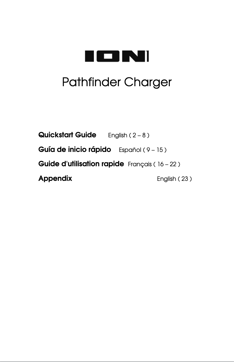 Página 1 del manual Manual de usuario ION Pathfinder Charger