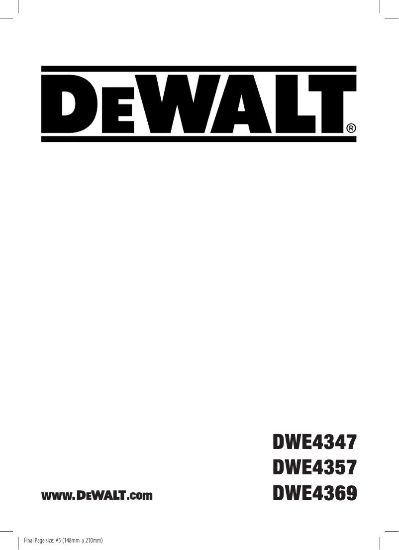 Página 1 del manual Manual de usuario DeWalt DWE4367