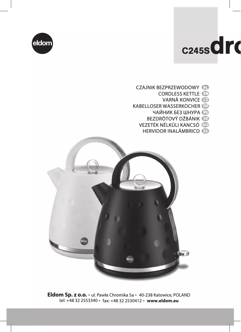 Imagen de la primera página del manual del dispositivo Droppy C245S