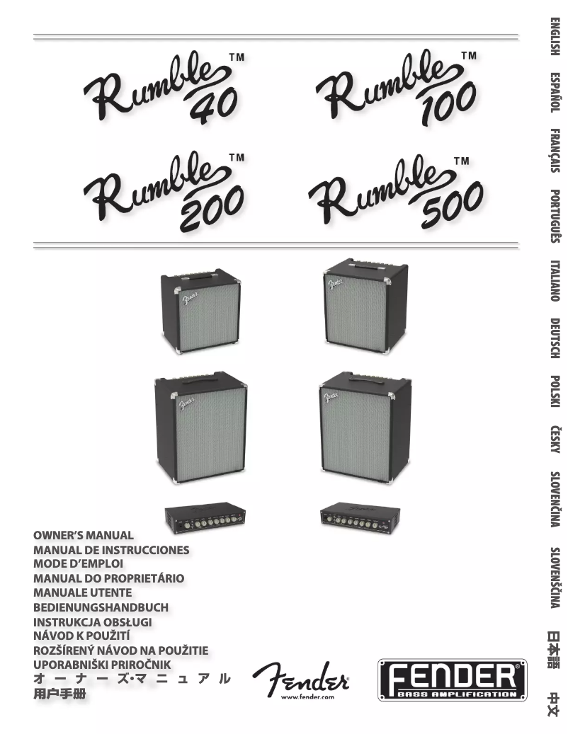 Imagen de la primera página del manual del dispositivo Rumble 40