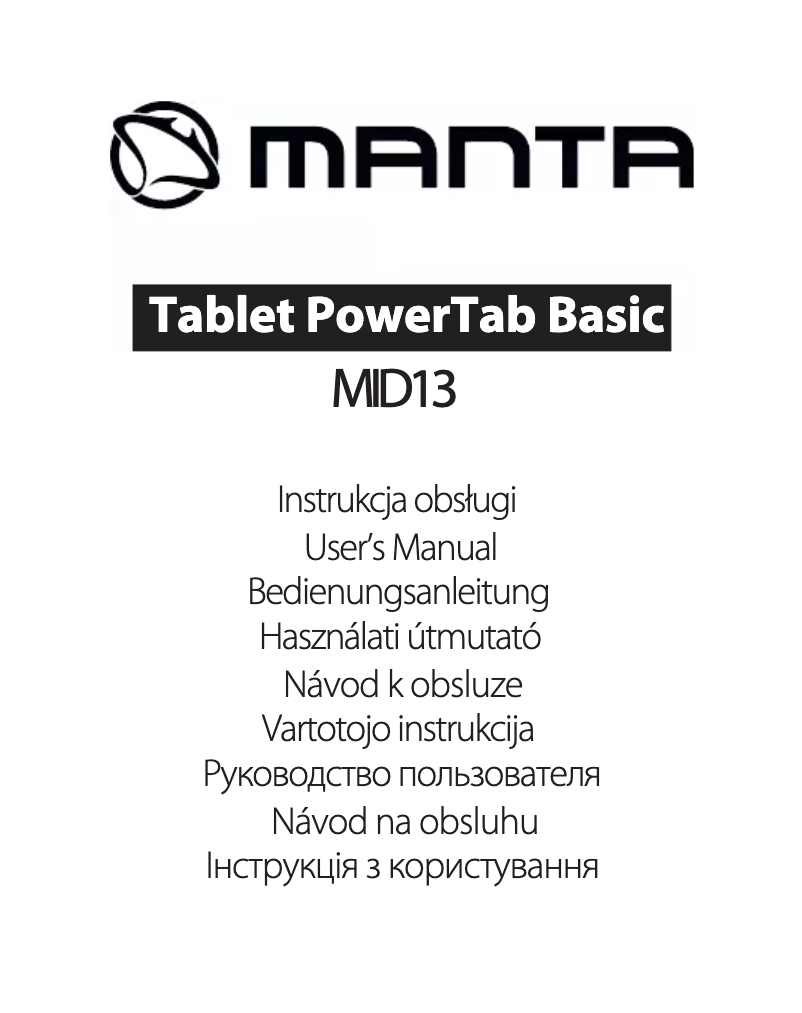 Imagen de la primera página del manual del dispositivo PowerTab Basic MID13