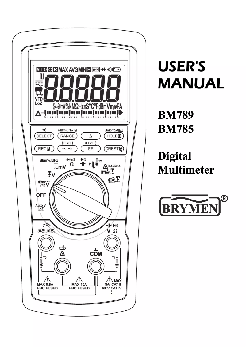 Página 1 del manual Manual de usuario Brymen BM785
