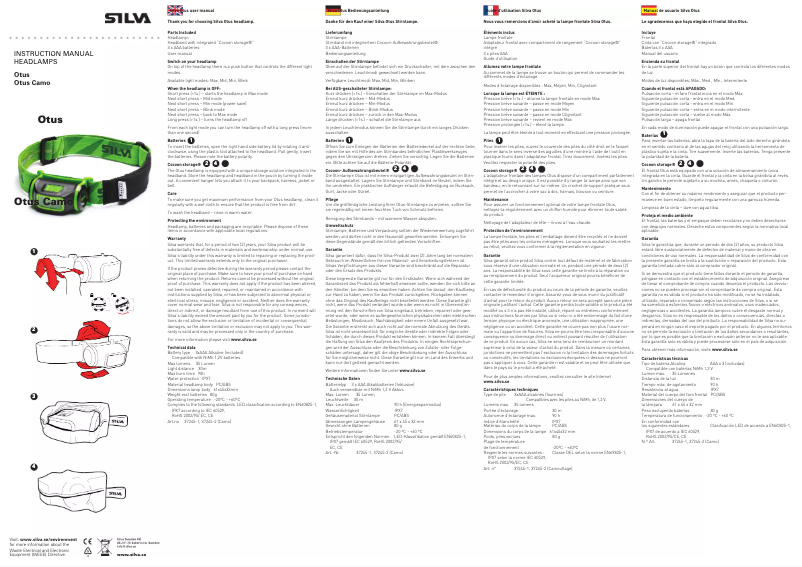 Imagen de la primera página del manual del dispositivo Otus