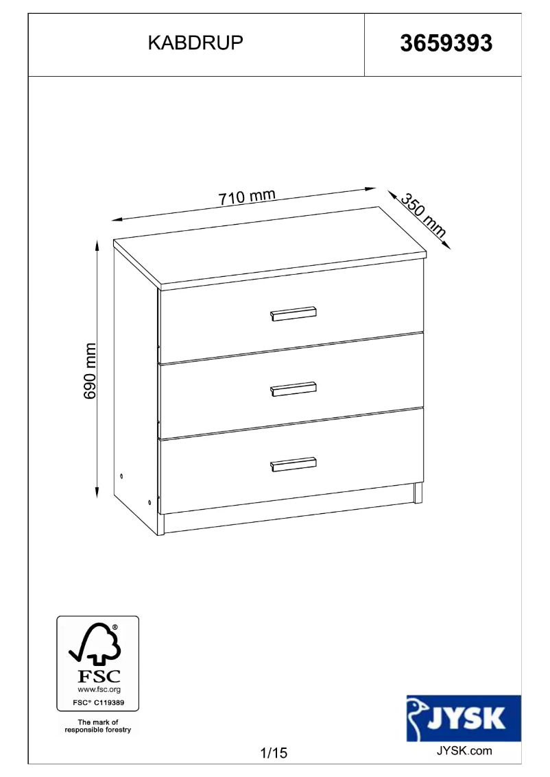 Imagen de la primera página del manual del dispositivo Kabdrup (71x69x35)