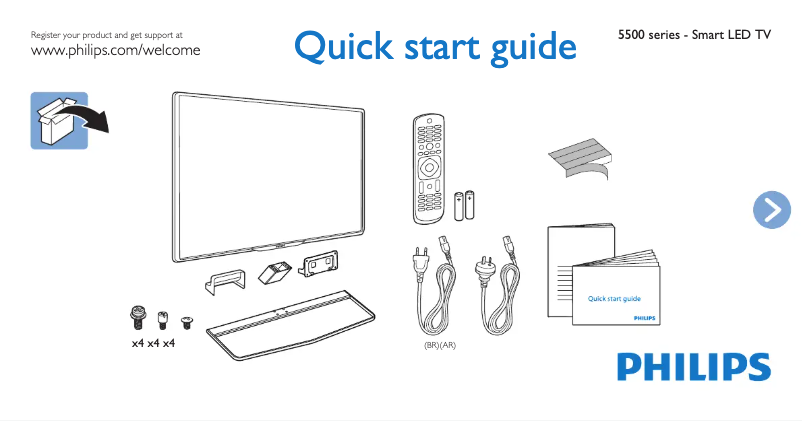 Página 1 del manual Guía de inicio rápido Philips 5000 series 48PFG5509