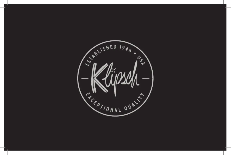 Página 1 del manual Manual de usuario Klipsch The One