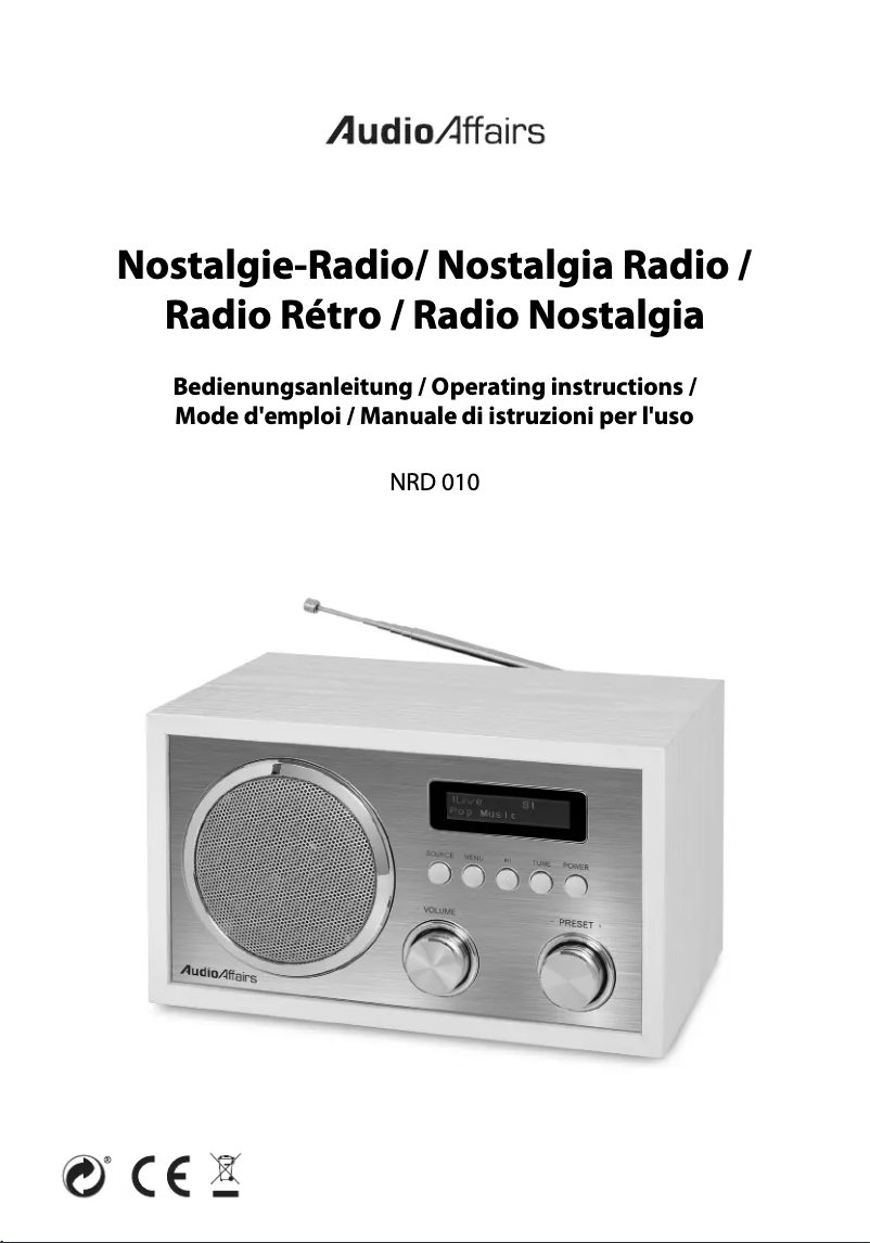 Página 1 del manual Manual de usuario AudioAffairs NRD 010
