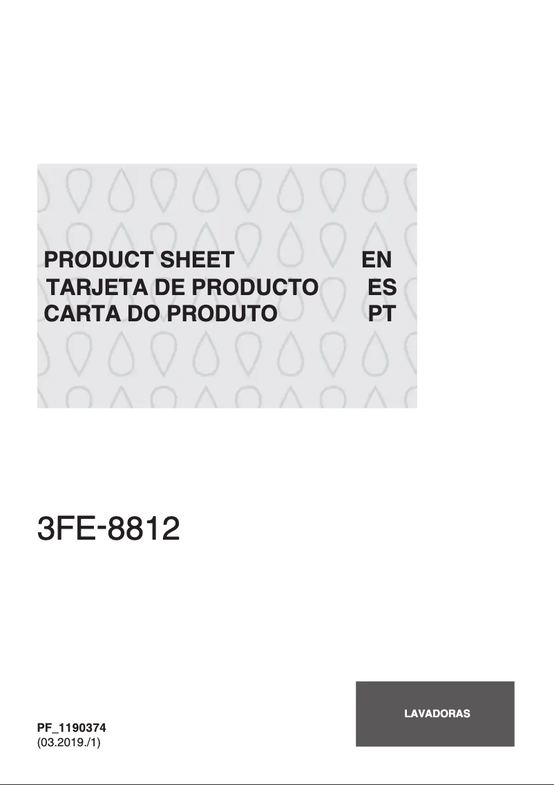 Página 1 del manual Ficha técnica Fagor 3FE-8812