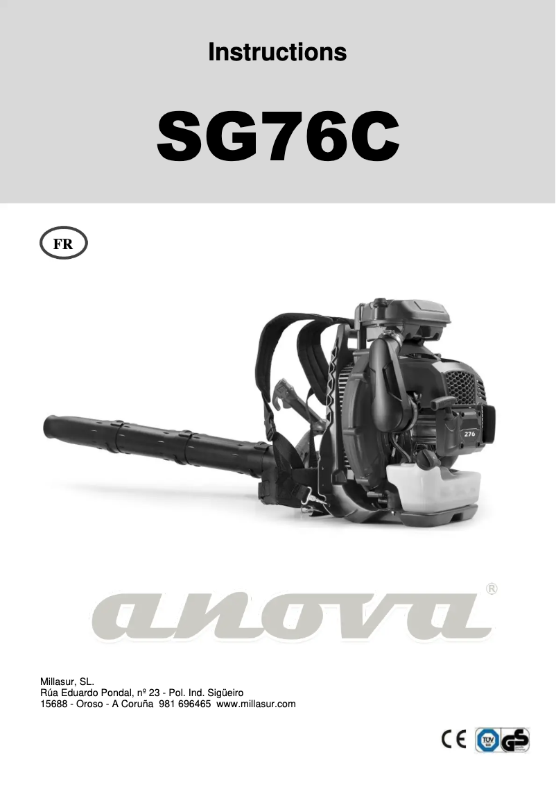 Imagen de la primera página del manual del dispositivo SG76C