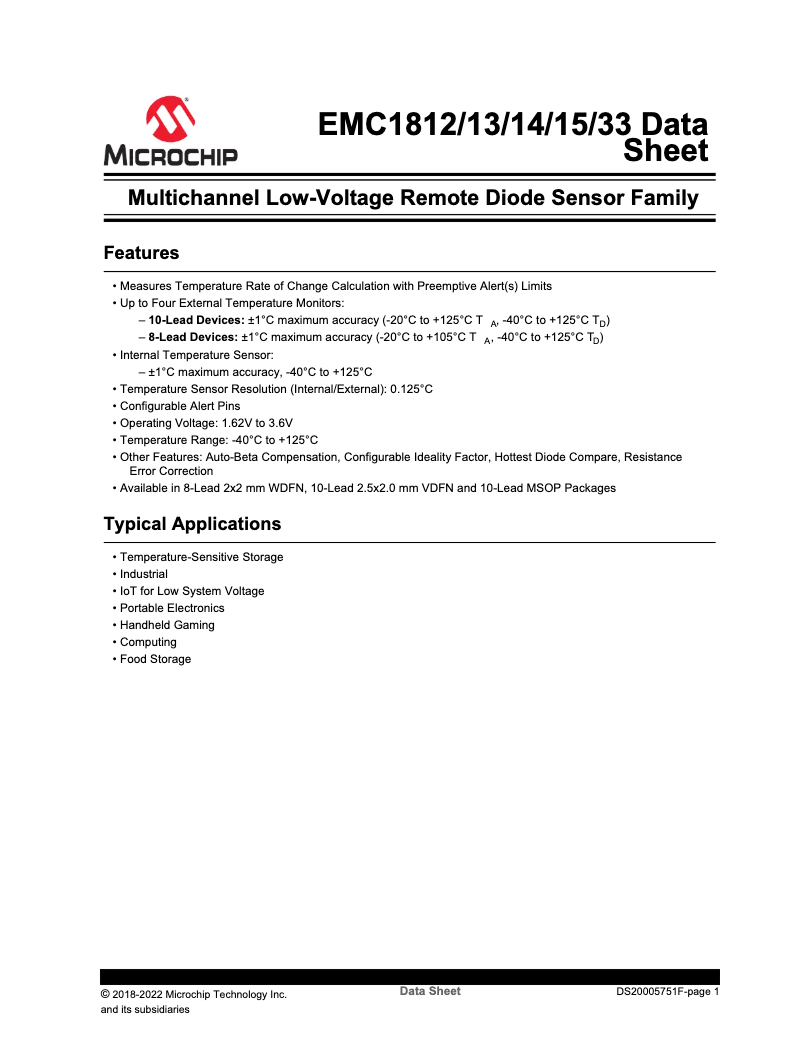 Imagen de la primera página del manual del dispositivo EMC1813