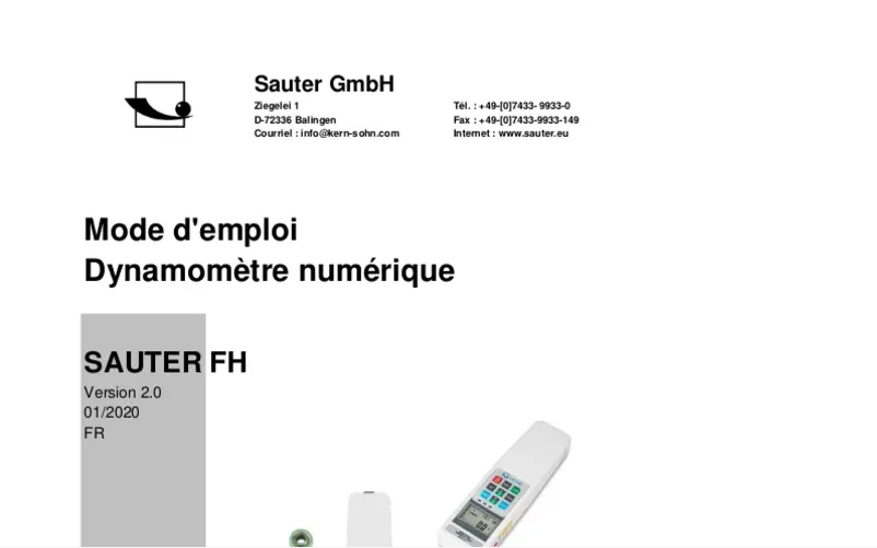 Página 1 del manual Manual de usuario Kern FH 20