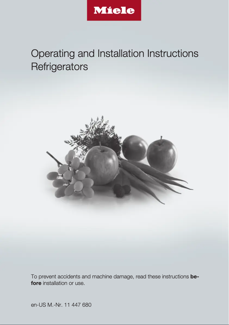 Página 1 del manual Guía de instalación Miele KS 37472 iD