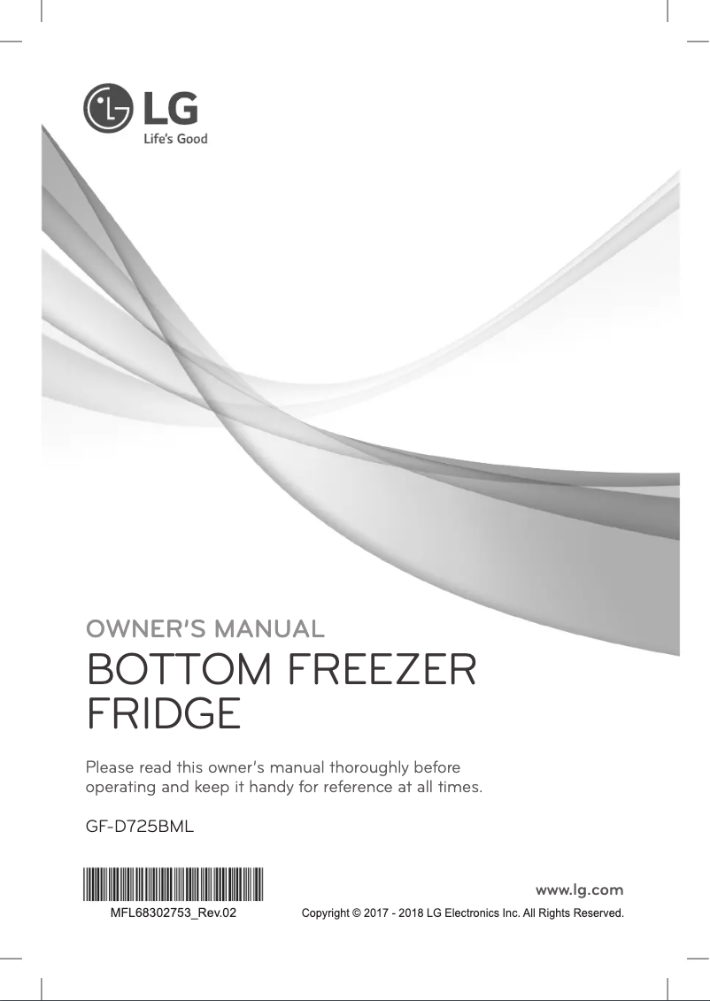 Imagen de la primera página del manual del dispositivo GF-D725BML