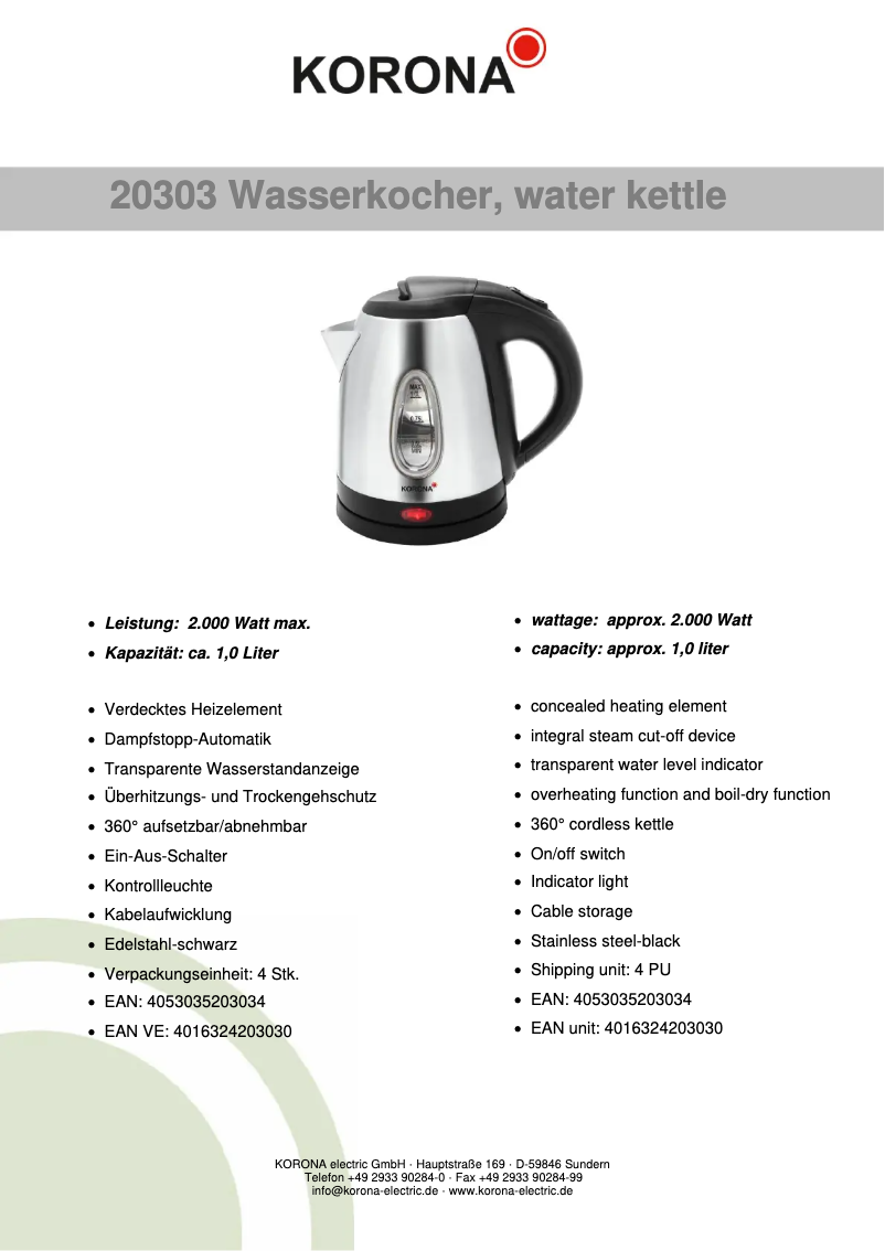 Imagen de la primera página del manual del dispositivo 20303